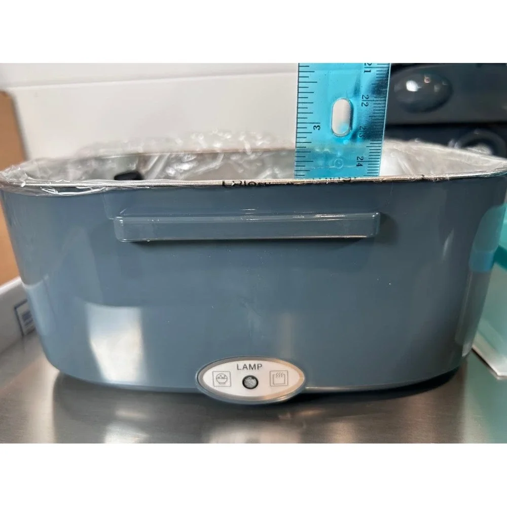 Charmdoo Electric Lunch Box Food Warmer Portable Heated Container‎ Gray Blue